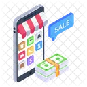 Mobile Shopping Sale  Icon