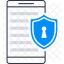 Mobile Sicherheit Cybersicherheit Informationssicherheit Symbol