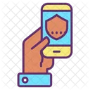 Mobile Sicherheit Mobiler Schutz Sicheres Handy Symbol