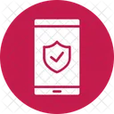 Mobile Sicherheit Antivirus App Datenschutz Symbol