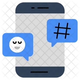 Mobile Social Chat  Icon