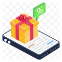 M Commerce Online Shopping Mobiles Sonderangebot Icon