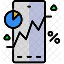 Mobile Stock Stock Chart Icône