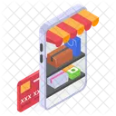 Mobile Store Shopping Icon