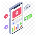 Online Streaming Mobile Streaming Mobile Video Icon