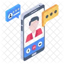 Online Teacher Mobile Learning Mobile Teacher Icon