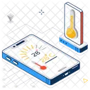 Mobile Temperatur Online Temperatur Smartphone Icon