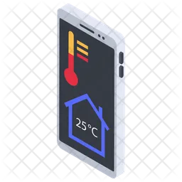 Mobile Temperature App  Icon