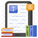 Mobile Text Mobile Learning Mobile Education Icon