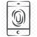 Mobile Thumbprint Thumb Scanning Thumb Verification Icon