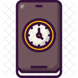 Mobile Time Zone  Icon