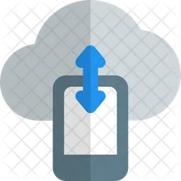 Mobile To Cloud  Icon