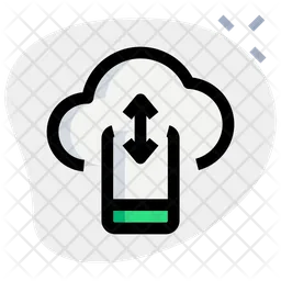 Mobile To Cloud  Icon