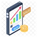 Business Growth Mobile Trading Mobile Analytics Icon