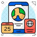 Mobile Travel Schedule Planner Almanac Icon