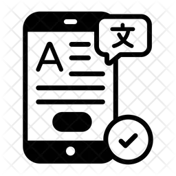 Mobile Übersetzung bestätigen  Symbol