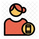 Mobile User Mobile Profile Female Profile Icon