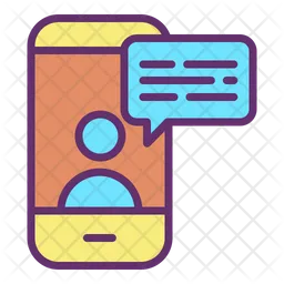Mobile User Chat  Icon