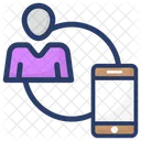 Mobile User Mobile Phone Communication Icon