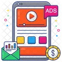 Mobile Video Ad  Icon