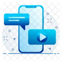 Mobile Video Chat Calling Chat Icon