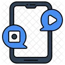 Mobile Video Chatting Mobile Communication Mobile Conversation Icon