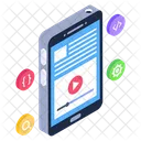 모바일 비디오 온라인 비디오 스마트폰 비디오 아이콘