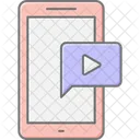 Mobile Video Lineal Color Icon Icon