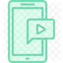 Mobile Video Duotone Line Icon Icon