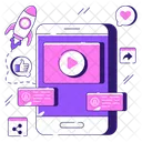 Mobile Video Smartphone Video Phone Video Icon