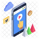 Videoklick Mobiler Videoklick Interaktives Video Symbol