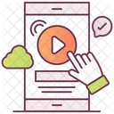 Mobiler Video-Klick  Symbol