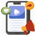 Mobile Video Promotion  Icon