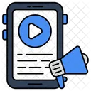 Mobile Video Promotion Mobile Video Publicity Video Campaign Icon