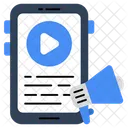 Mobile Video Promotion Mobile Video Publicity Video Campaign Icon