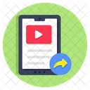 Mobiles Video Sharing Smartphone Video Sharing Telefon Video Sharing Symbol