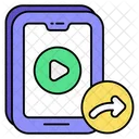 Mobile Video Transfer Video Streaming Play Video Icon