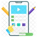 Mobile Videovorlesung Online Tutorials Video Tutorials Symbol