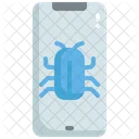 Mobile Virus Warning Mobile Bug Error Mobile Virus Icon