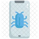 Mobile Viruswarnung Mobiler Bug Fehler Mobiler Virus Symbol