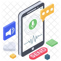 Mobile Voice Message  Icon