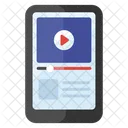 Mobile Vorlesung Videolernen Online Video Tutorials Symbol