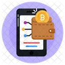 Bitcoin Wallet Digital Wallet Blockchain Purse Icon