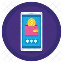 Mobile Wallet Security  Icon