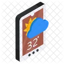 Mobile Weather App Mobile Forecast Mobile Overcast Icon