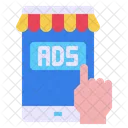 Mobile Werbung  Symbol