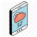 Mobile Wetter App Mobile Vorhersage Mobile Bewolkung Symbol