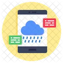 Mobile Wetter App Mobile Vorhersage Mobile Bewolkung Symbol