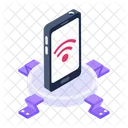 Mobile Wifi Connected Mobile Smartphone Wifi Icon