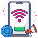 Mobile Wifi Marketing  Icon
